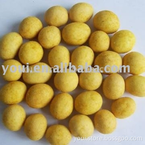 Curry coated peanut crackers